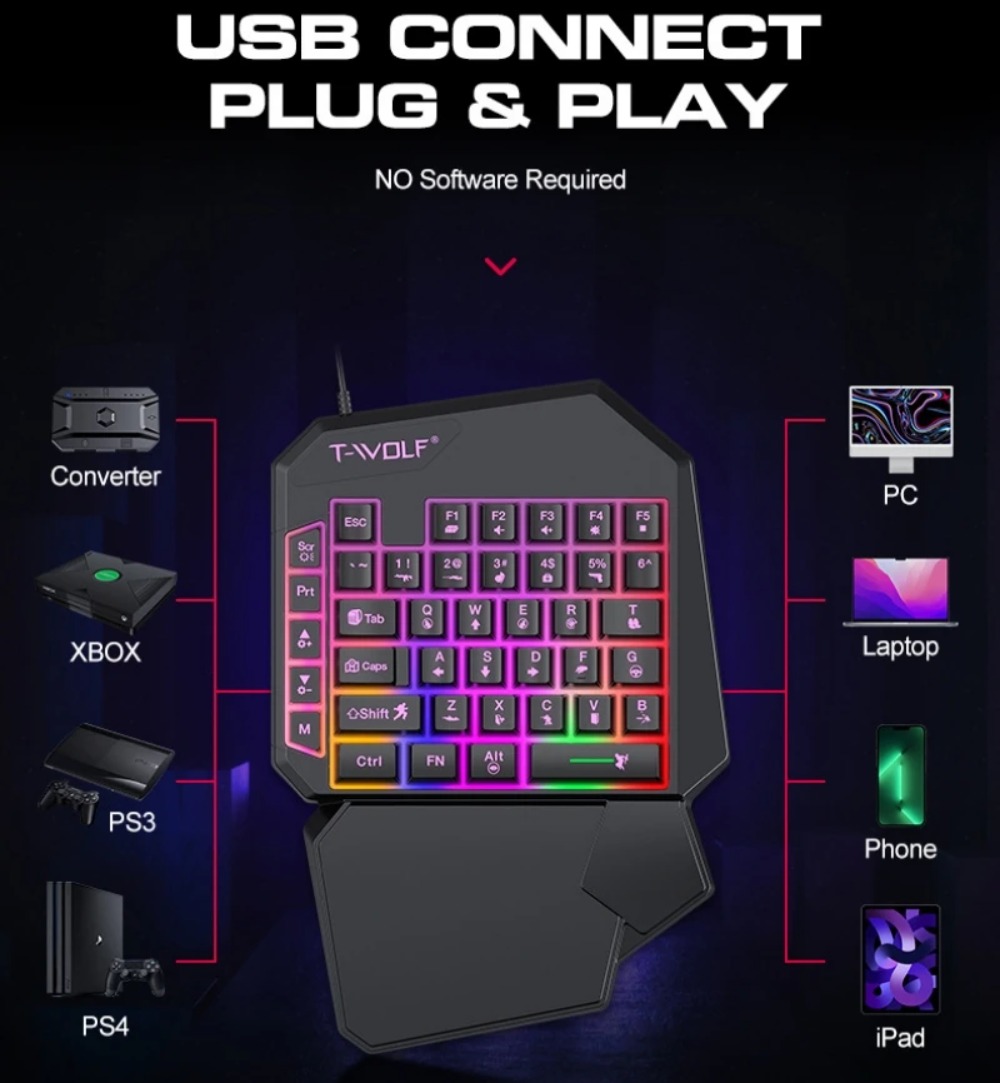 5 in 1 RGB Gaming Keyboard Mou - Gaming Keyboard And Mouse For Xbox review and price