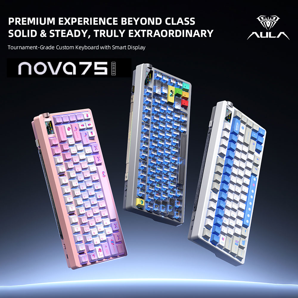 New AULA NOVA75 Wireless Mecha - Gaming Keyboard Mini Mechanical review and price