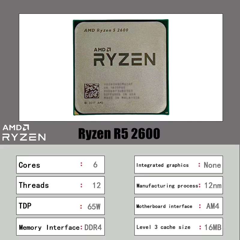 AMD Ryzen 5 R5 2600 3.4GHz 6-C - Amd Cpu Ryzen 5 review and price