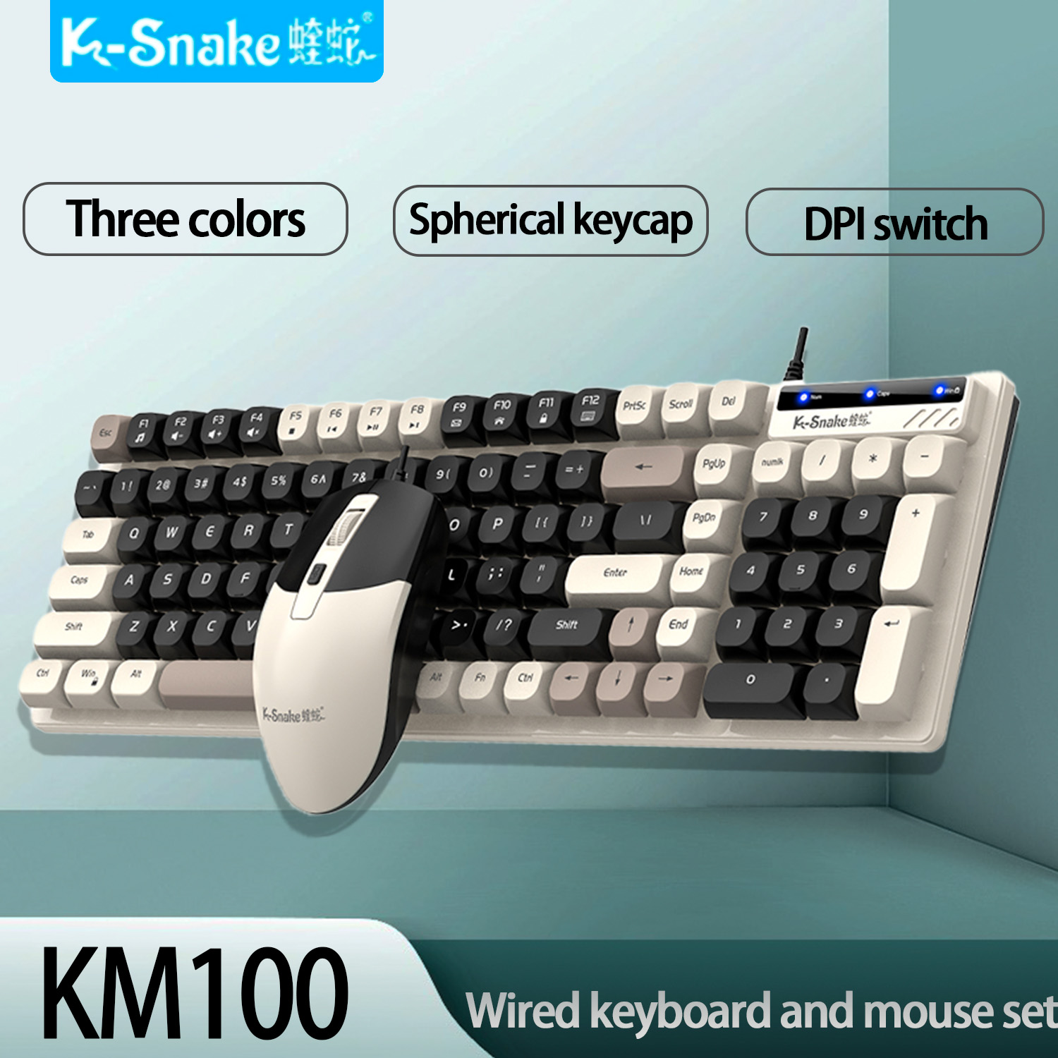 K-Snake KM100 Wired Fashion Ke - Gaming Keyboard And Mouse For Xbox review and price