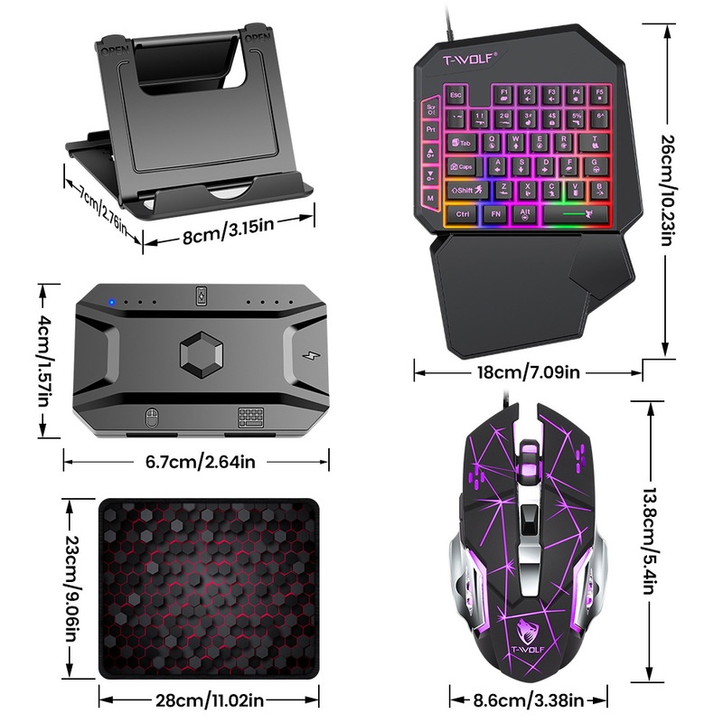 T-Wolf Tf950 5 In 1 One Handed - Gaming Keyboard And Mouse For Xbox review and price