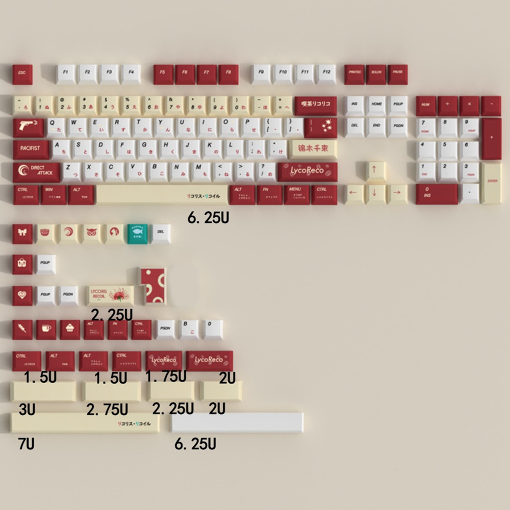 Lycoris Recoil Anime PBT Keyca - Gaming Keyboard Ergonomic review and price